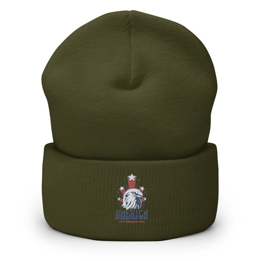 [ID: 266-G63] America Cuffed Beanie