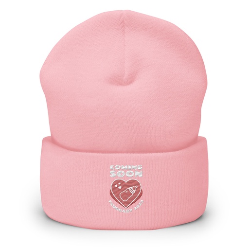 [ID: 266-G121] Baby Announcement - Feeding Bottle Cuffed Beanie