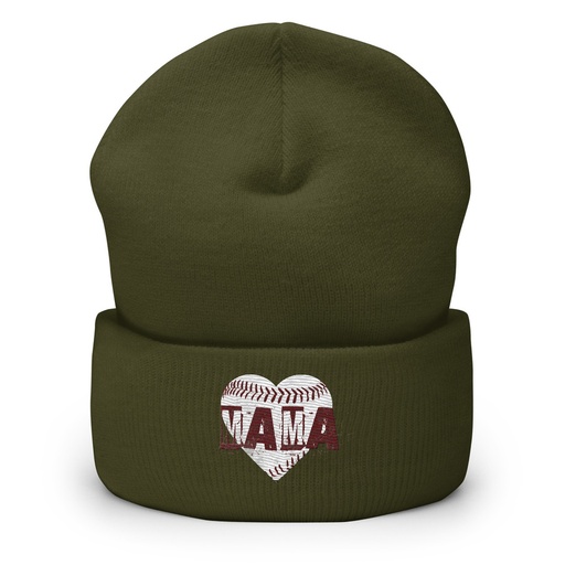 [ID: 266-G142] Baseball MAMA Cuffed Beanie