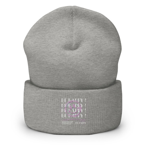 [ID: 266-G155] Be Happy ! Cuffed Beanie