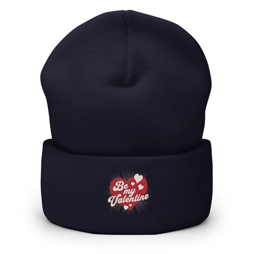 [ID: 266-G158] Be my Valentine - Love Heart Cuffed Beanie