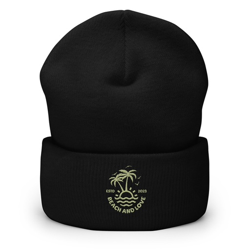[ID: 266-G161] Beach and Love Cuffed Beanie
