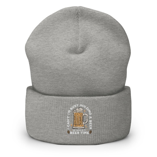 [ID: 266-G176] Beer Time - Father's Day Cuffed Beanie