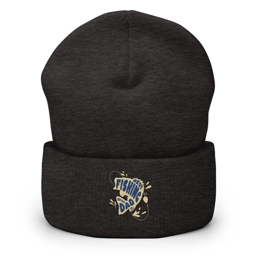 [ID: 266-G187] Best Fishing Dad - Typography Cuffed Beanie