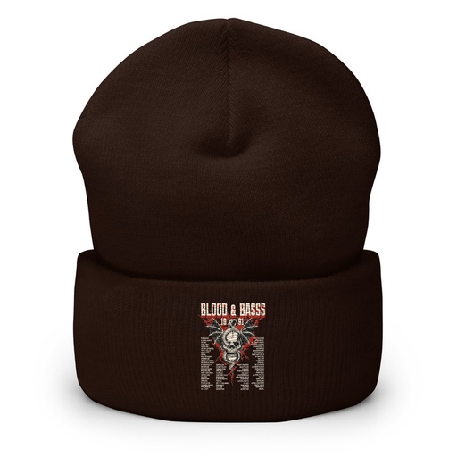 [ID: 266-G236] Blood & Basss - Snake and Skull Cuffed Beanie