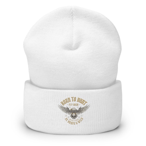 [ID: 266-G267] BORN TO HUNT- BE BRAVE & WILD Cuffed Beanie