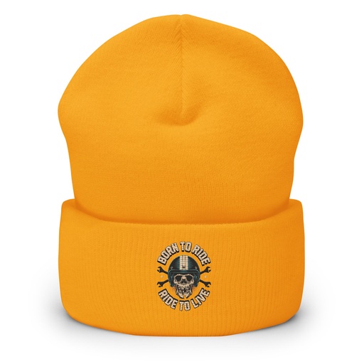 [ID: 266-G269] Born to Ride, Ride to Live Cuffed Beanie