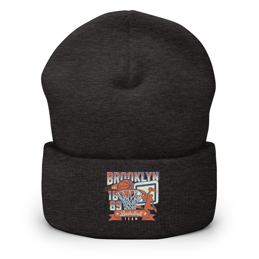[ID: 266-G290] Brooklyn Basketball Team - Athletic Sports Cuffed Beanie