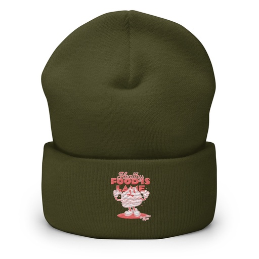 [ID: 266-G296] Burger Mascot Cuffed Beanie