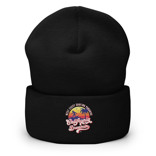 [ID: 266-G316] California Dreamin - Beach & Surf Cuffed Beanie