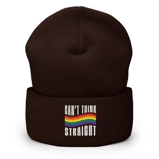 [ID: 266-G329] Can't Think Straight Cuffed Beanie