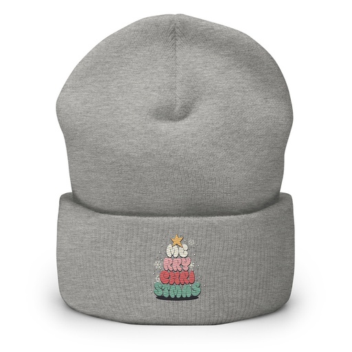 [ID: 266-G334] Cartoony Christmas Tree Cuffed Beanie