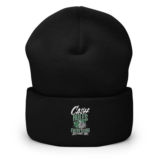 [ID: 266-G336] Cash Rules Cuffed Beanie