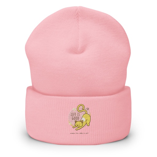 [ID: 266-G338] Cat Life - Humor Cuffed Beanie