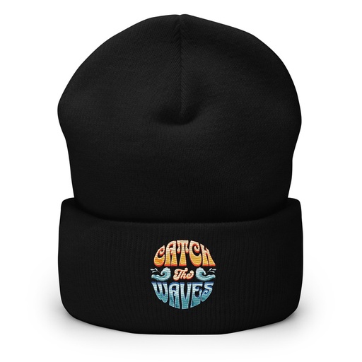 [ID: 266-G343] Catch the Waves - Beach Vibe Cuffed Beanie