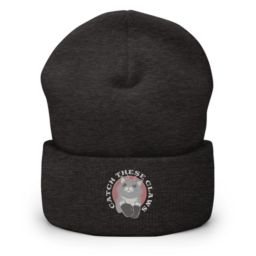 [ID: 266-G344] Catch These Claws - Cute Cat Cuffed Beanie