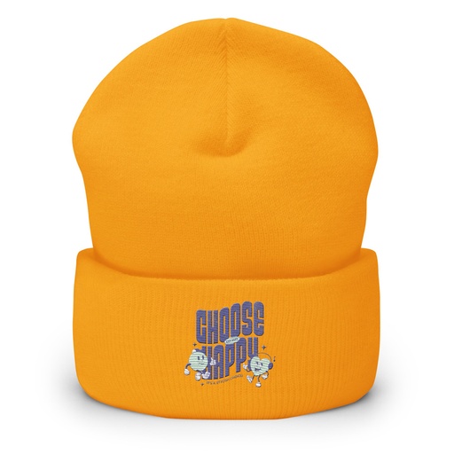 [ID: 266-G369] Choose Happy (2) Cuffed Beanie