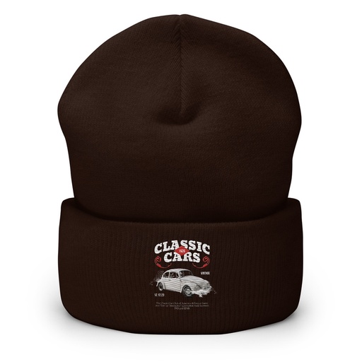 [ID: 266-G382] Classic Cars Cuffed Beanie