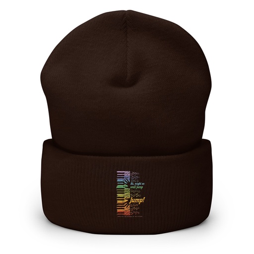 [ID: 266-G410] Colorful Retro Keyboard Cuffed Beanie