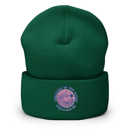 [ID: 266-G435] Creature of the Ocean Cuffed Beanie