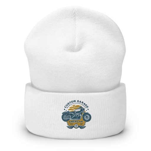 [ID: 266-G443] Custom Garage - Motorcycle Cuffed Beanie