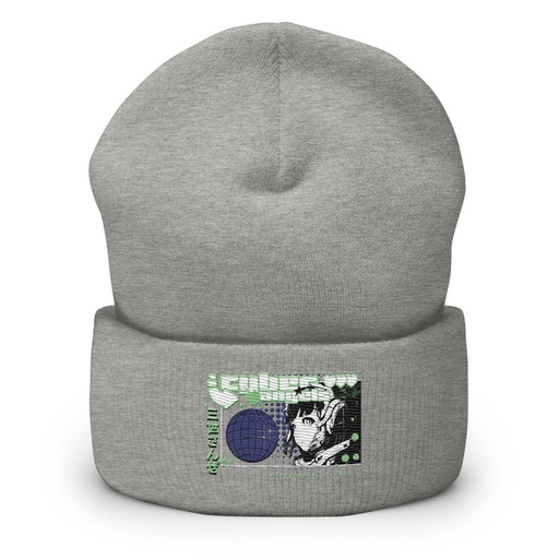 [ID: 266-G455] Cyber Angels - Y2k Girl Anime Cuffed Beanie