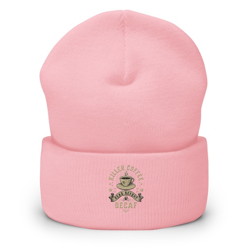 [ID: 266-G471] DEAD BEFORE DECAF Cuffed Beanie