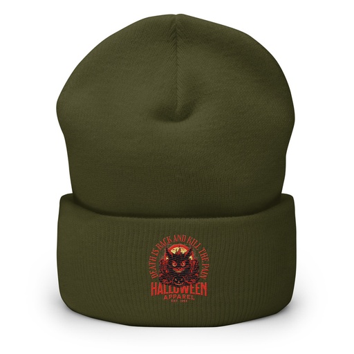 [ID: 266-G478] Death is Back Cuffed Beanie