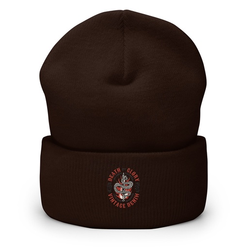 [ID: 266-G480] Death or Glory - Sword Snake Cuffed Beanie