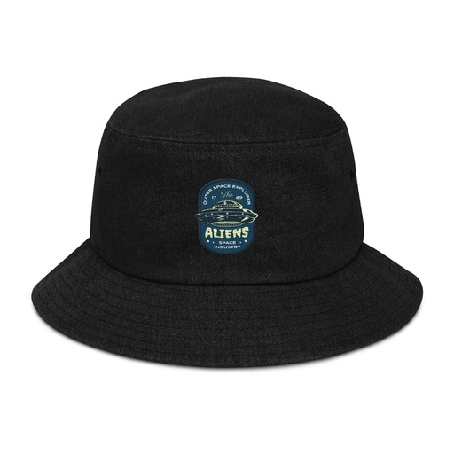 [ID: 501-G40] Aliens Outer Space Explorer - UFO Denim Bucket Hat