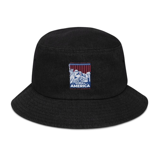 [ID: 501-G58] AMERICA (2) Denim Bucket Hat