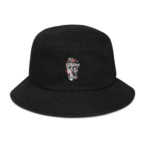 [ID: 501-G79] Anarchy State of Mind Denim Bucket Hat