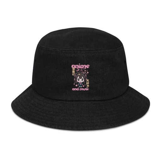 [ID: 501-G86] Anime and Music Denim Bucket Hat