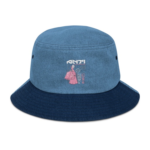 [ID: 501-G91] Anti Consumerism - Futuristic Denim Bucket Hat