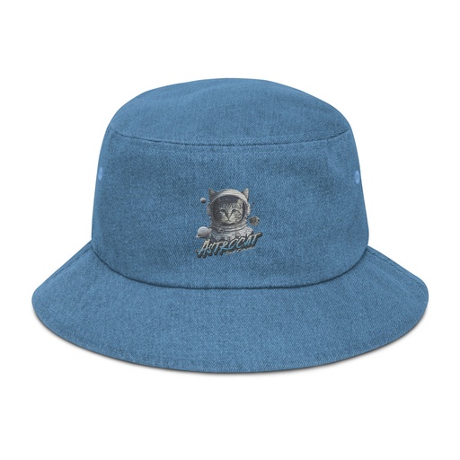 [ID: 501-G109] Astrocat Denim Bucket Hat