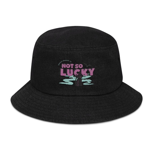 [ID: 501-G127] Bad Luck Kitty - Halloween Denim Bucket Hat