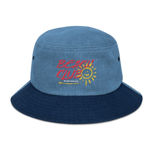 [ID: 501-G165] Beach Club Denim Bucket Hat