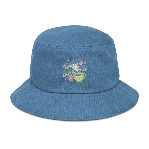 [ID: 501-G254] Boos + Brews - Halloween Denim Bucket Hat