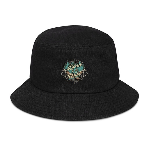 [ID: 501-G262] Born to be Wild (2) Denim Bucket Hat