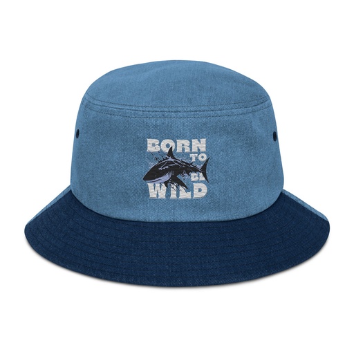 [ID: 501-G264] BORN TO BE WILD Denim Bucket Hat