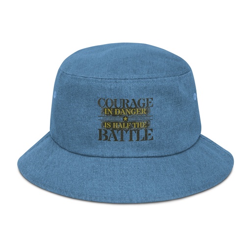 [ID: 501-G281] Brave Soldier Denim Bucket Hat