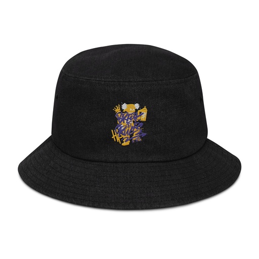 [ID: 501-G282] Break the Rules Graffiti - Spray Paint Denim Bucket Hat