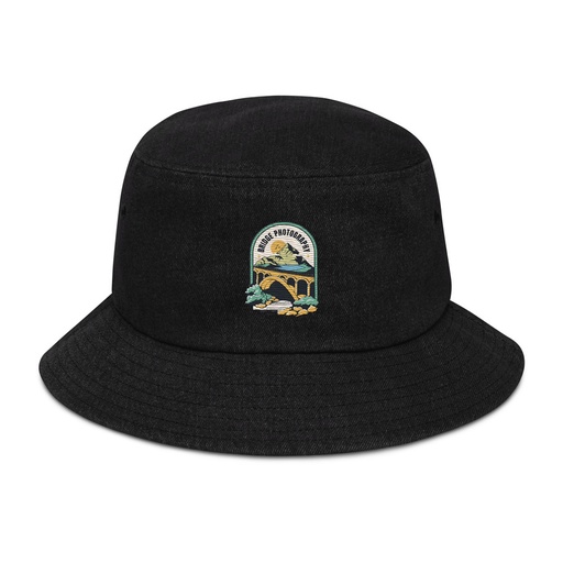 [ID: 501-G285] Bridge Photography - Scenic Denim Bucket Hat