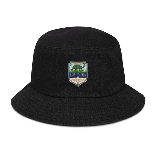 [ID: 501-G288] Brontosaurus Conservation Society Denim Bucket Hat