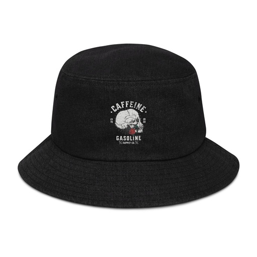 [ID: 501-G309] CAFFEINE GASOLINE Denim Bucket Hat