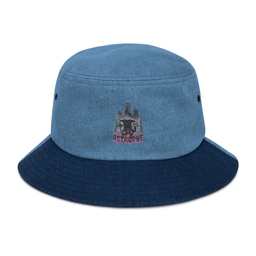 [ID: 501-G340] cat-astrophe Denim Bucket Hat
