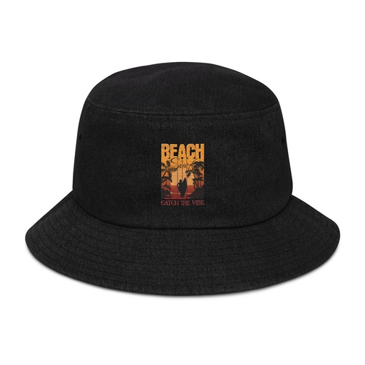 [ID: 501-G342] Catch the Vibe Denim Bucket Hat