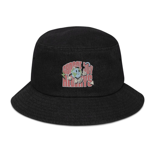 [ID: 501-G372] Choose Joy Always Denim Bucket Hat