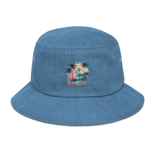 [ID: 501-G391] Coconut Cottage Denim Bucket Hat