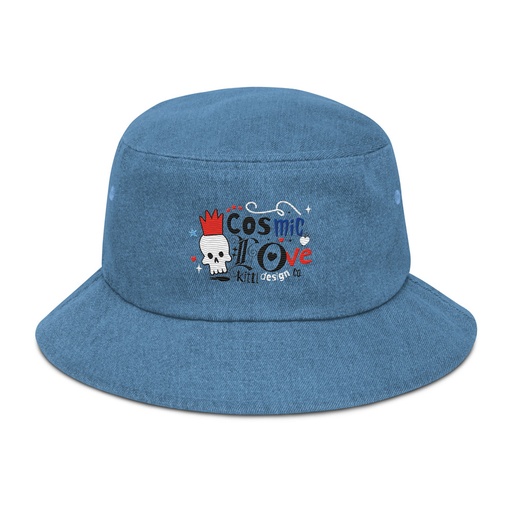 [ID: 501-G424] Cosmic Love Denim Bucket Hat